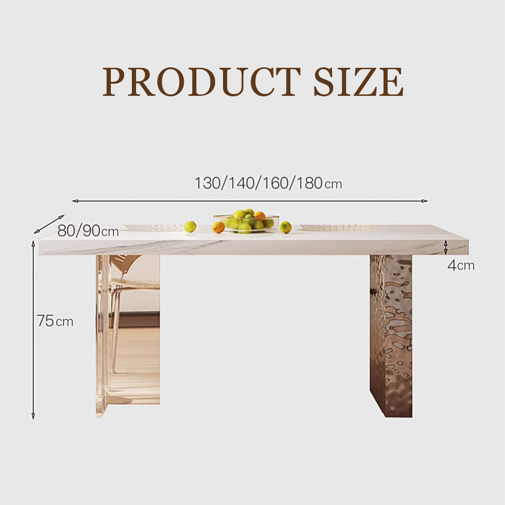 Madison Dining Table, White Sintered Stone & Acrylic with wooden dining table folding