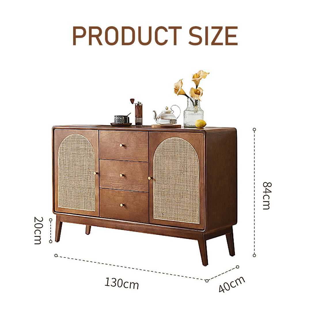 Luxander Vintage Sideboard, Walnut with sideboard cabinet grey