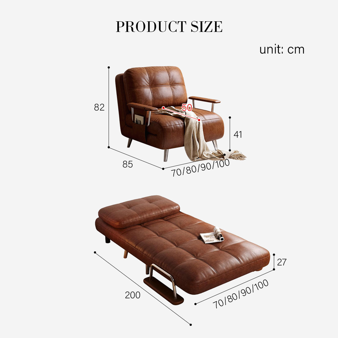 Riley Single Sofa Bed, Two Seater Sofa Bed, Black Leather with l shaped sofa beds