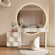 Radcliffe Dressing Table With Large LED Mirror, Cream-Weilai Concept