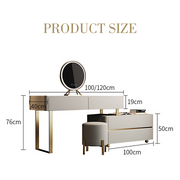 Maynard Dressing Table With Sideboard With LED Mirror with colourful sideboard