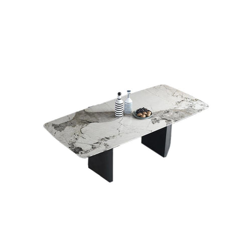 Boston Dining Table, Sintered Stone, side view of round dining table kitchen