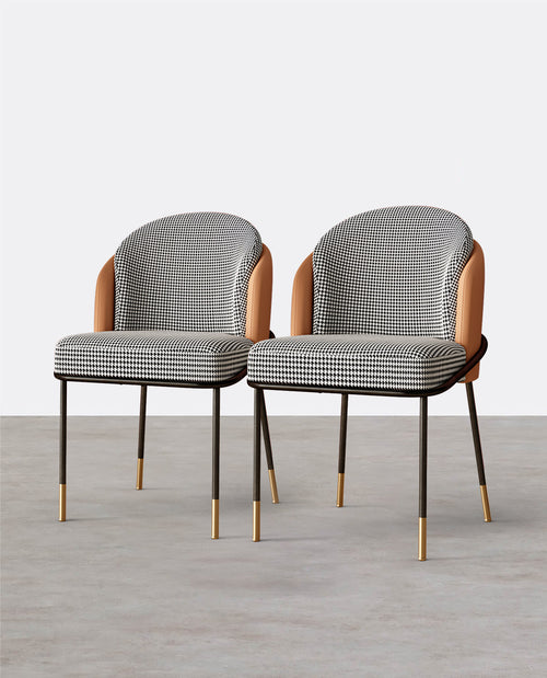 A Set of 2 Ratley Dining Chair, Linen-Weilai Concept
