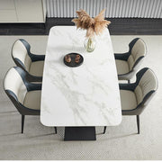 Amsterdam Dining Table, Marble with ercol dining table