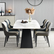Amsterdam Dining Table, Marble with oak furniture dining tables