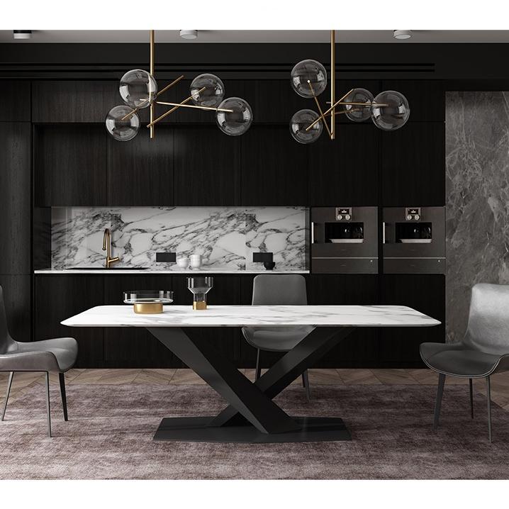 Sanders Dining Table, Sintered Stone with chairs for dining table