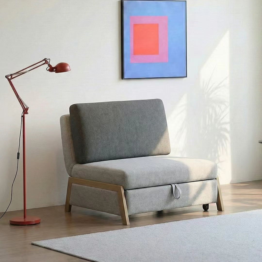 Detail view of Nora Sofa Bed, Single Sofa Bed with loaf sofa bed