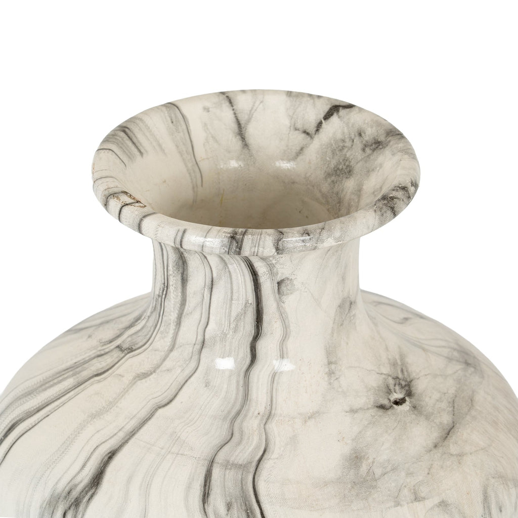 Marble Effect Squat Vase