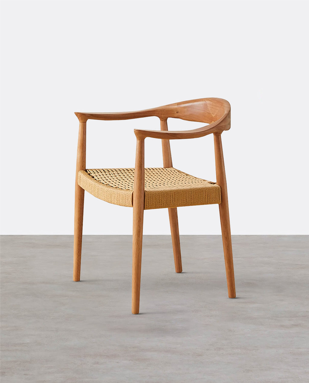 Abiram Rattan Dining Chair, Solid Wood-Weilai Concept