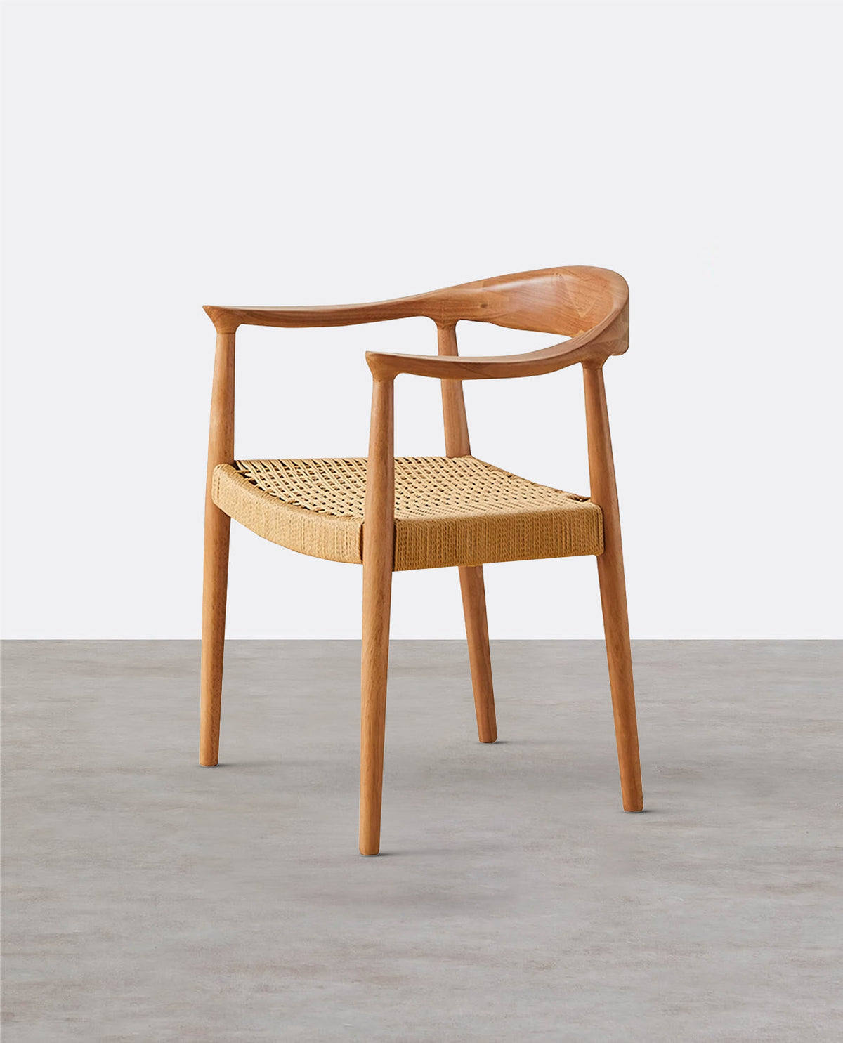 Abiram Rattan Dining Chair, Solid Wood-Weilai Concept