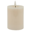 Luxe Collection Melt Effect 3x4 Taupe LED Wax Candle