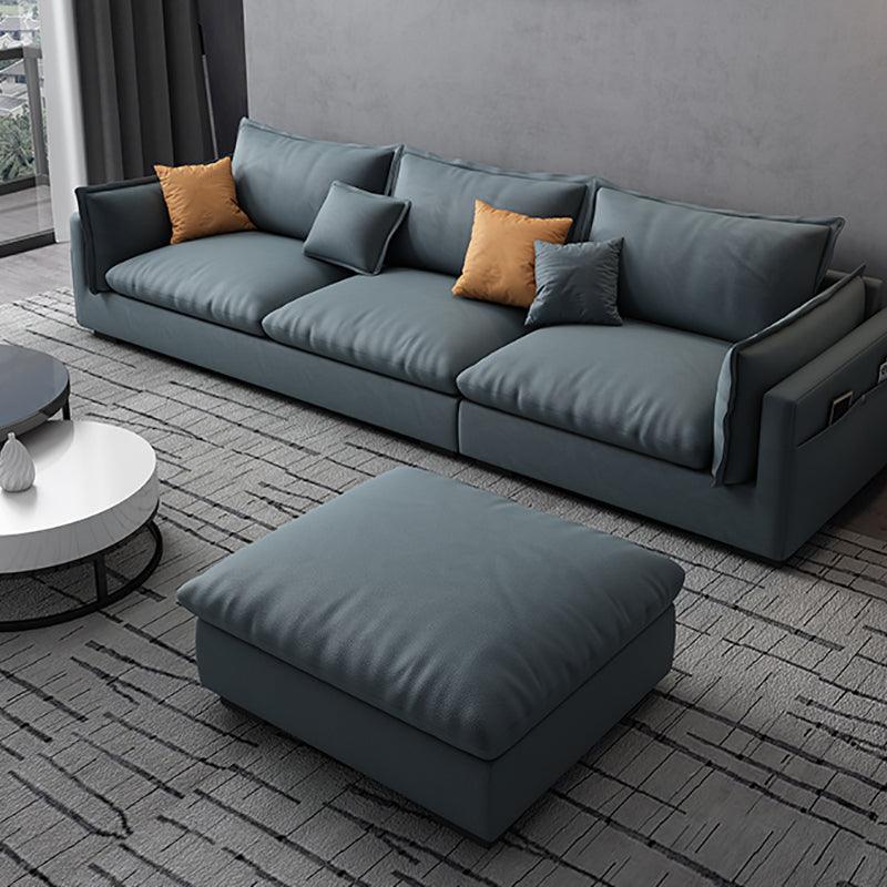 Detail view of Amos Three Seater Sofa Corner, Leathaire with corner sofa set garden