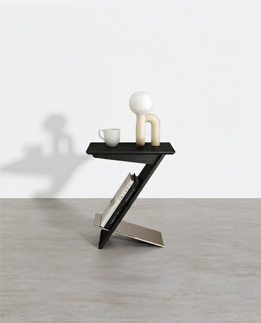 Adrian Side Table With Magazine Rack, Solid Wood-Weilai Concept