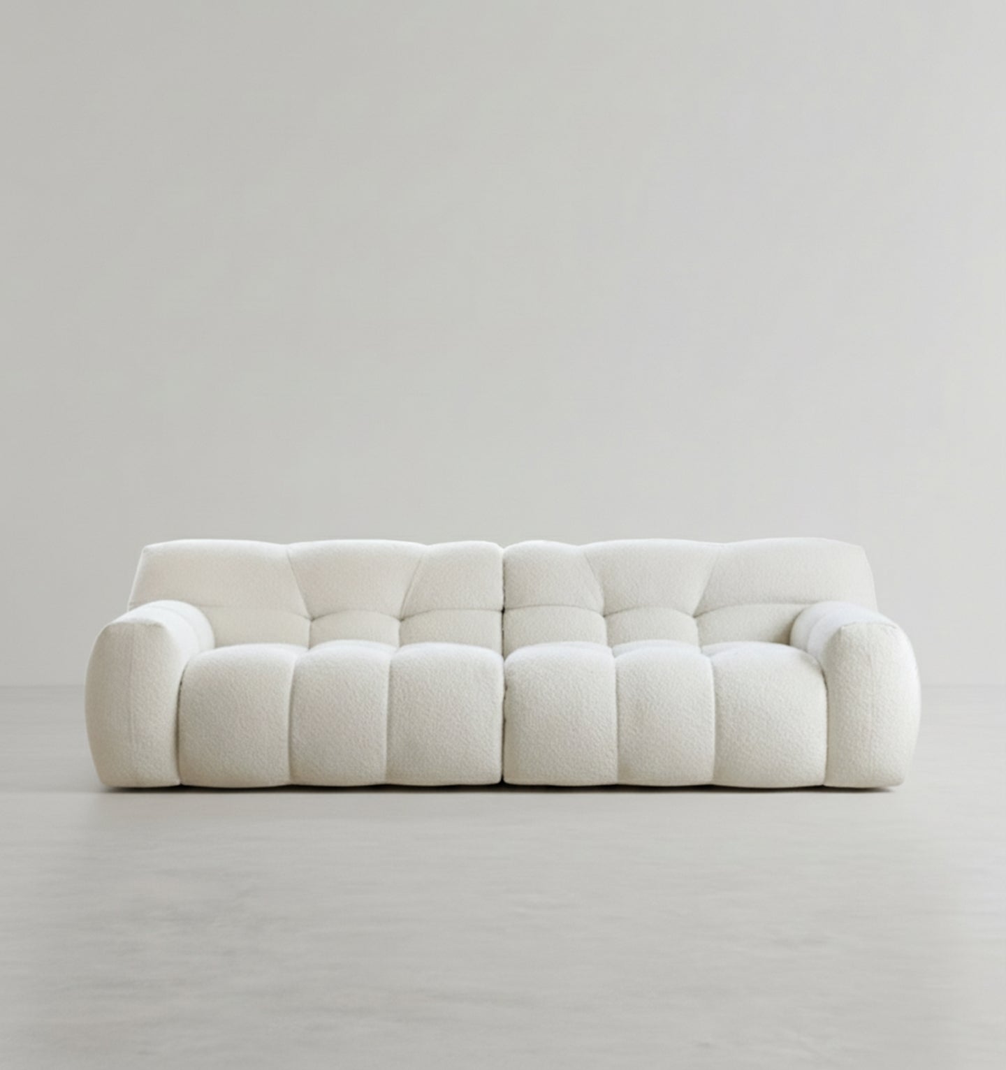 Cora Cloud Two / Three Seater Sofa, Boucle - oblong extending dining table
