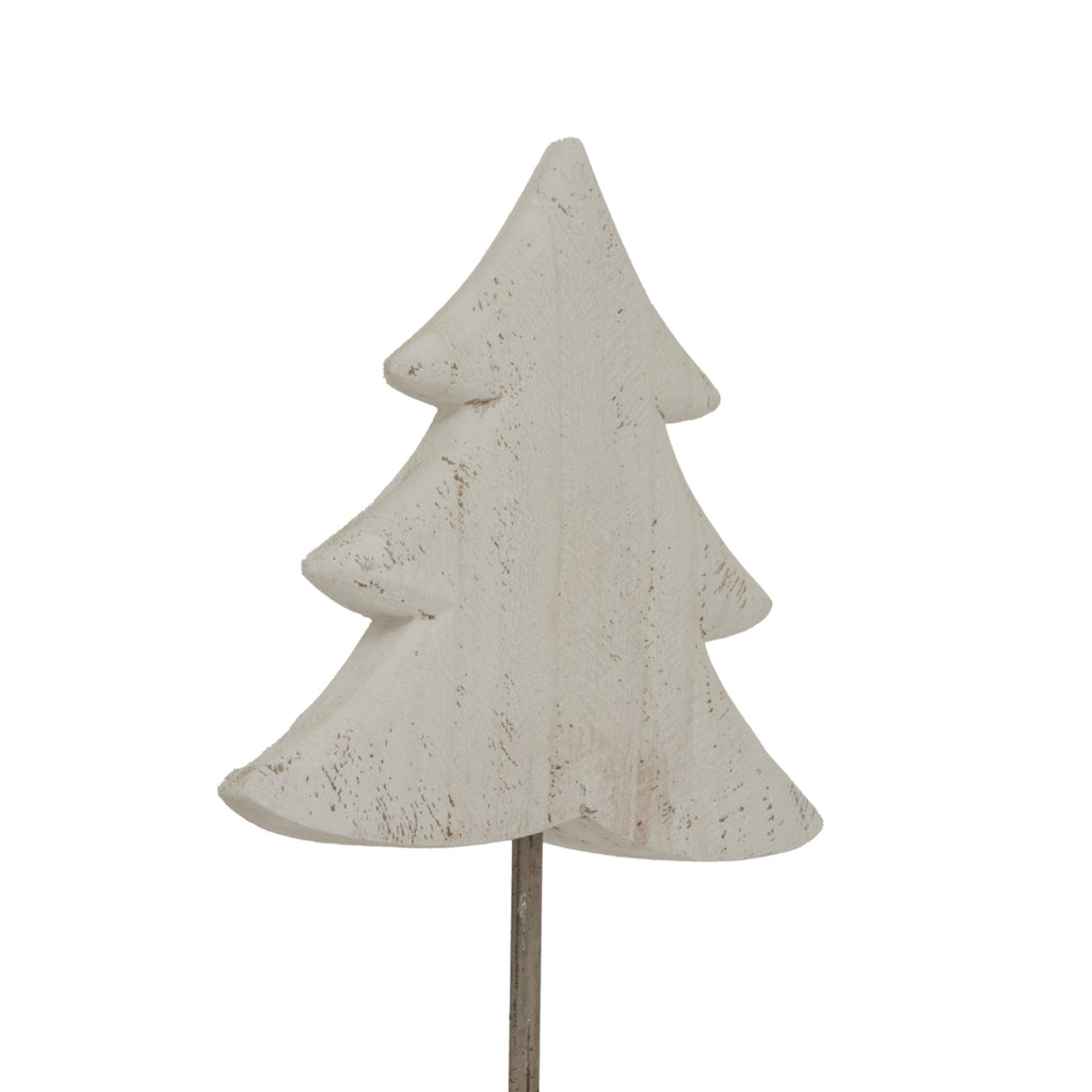 Large Whitewashed Rustic Tree On Stand