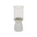 White Carved Hurricane Lantern