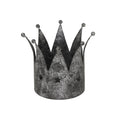 Antique Silver Crown Candle Holder