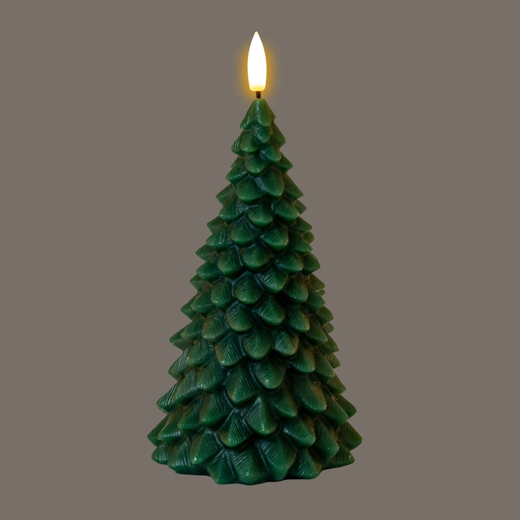 Luxe Collection Natural Glow Green Tree LED Wax Candle