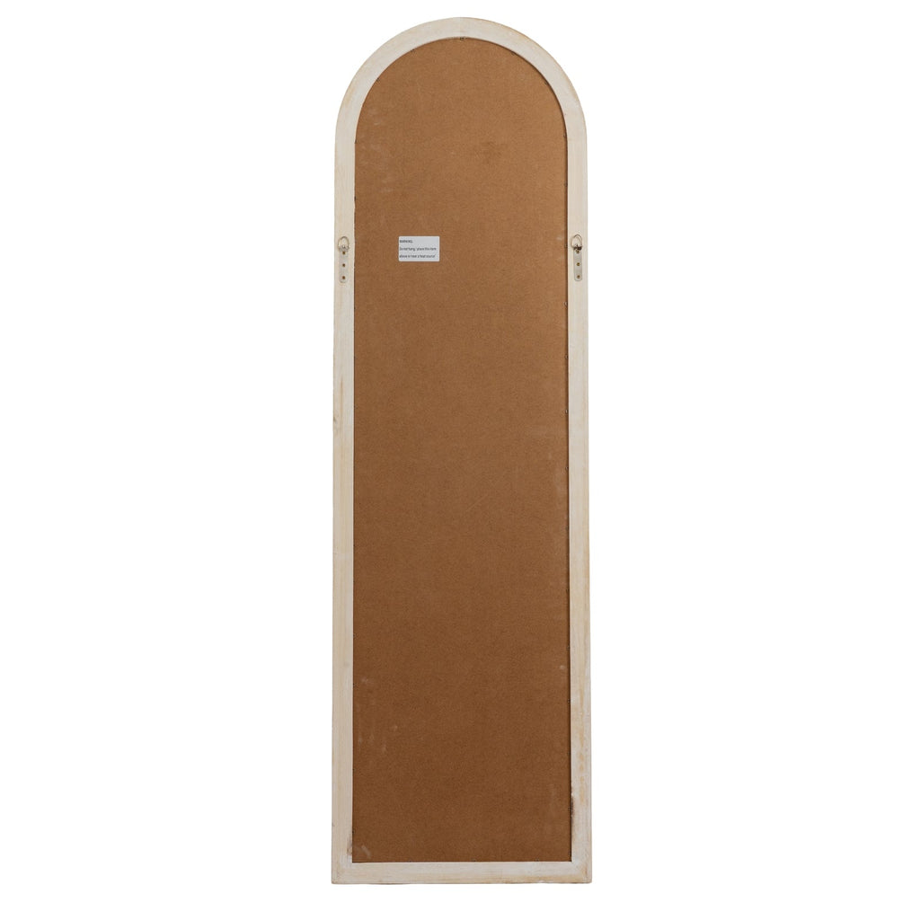 Washed Wood Tall Arched Window Mirror