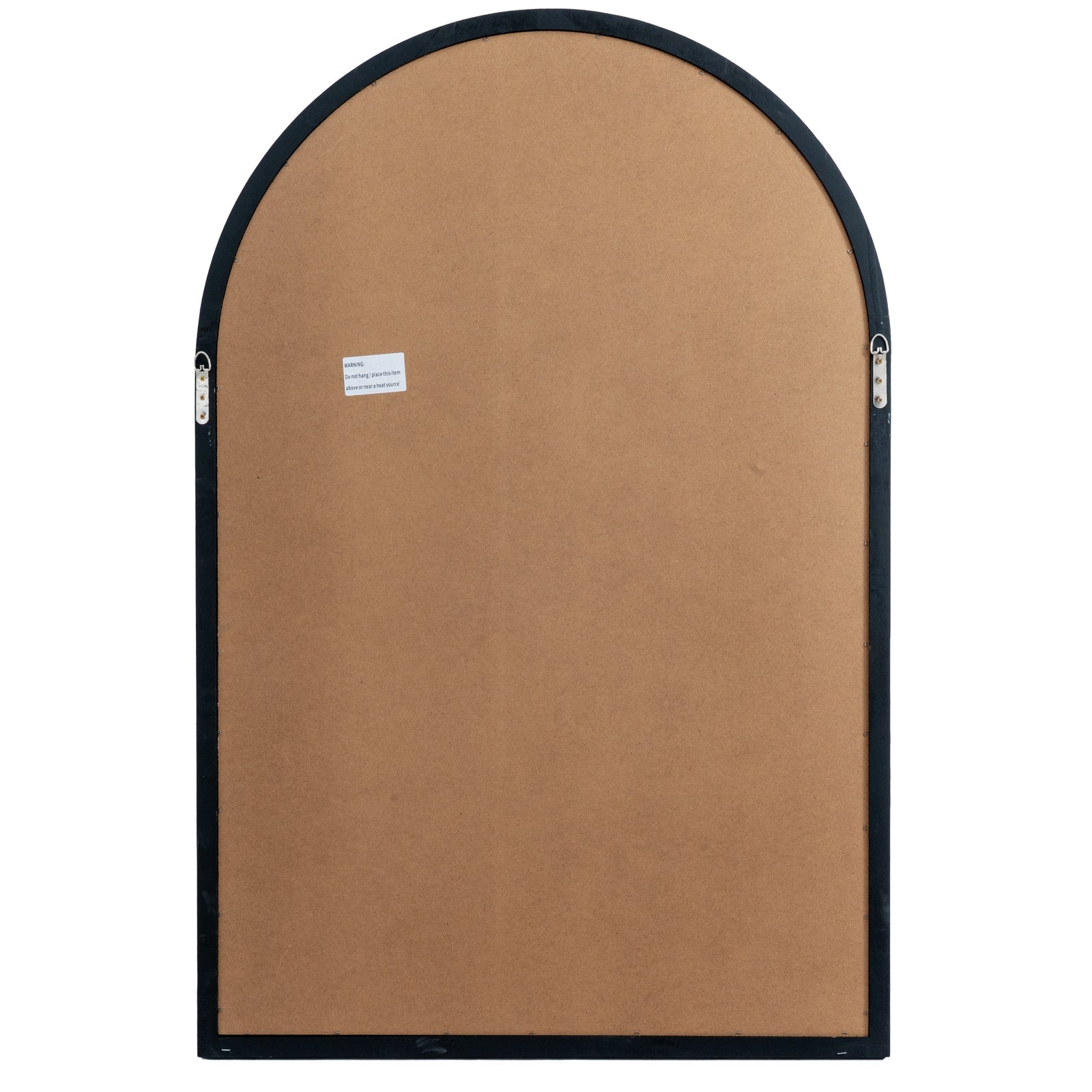 Black Wood Arched Window Mirror