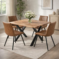 Malmo Tan Swivel Dining Chair