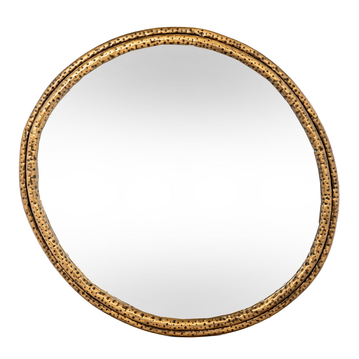 Nahla Small Mirror With Dimpled Frame