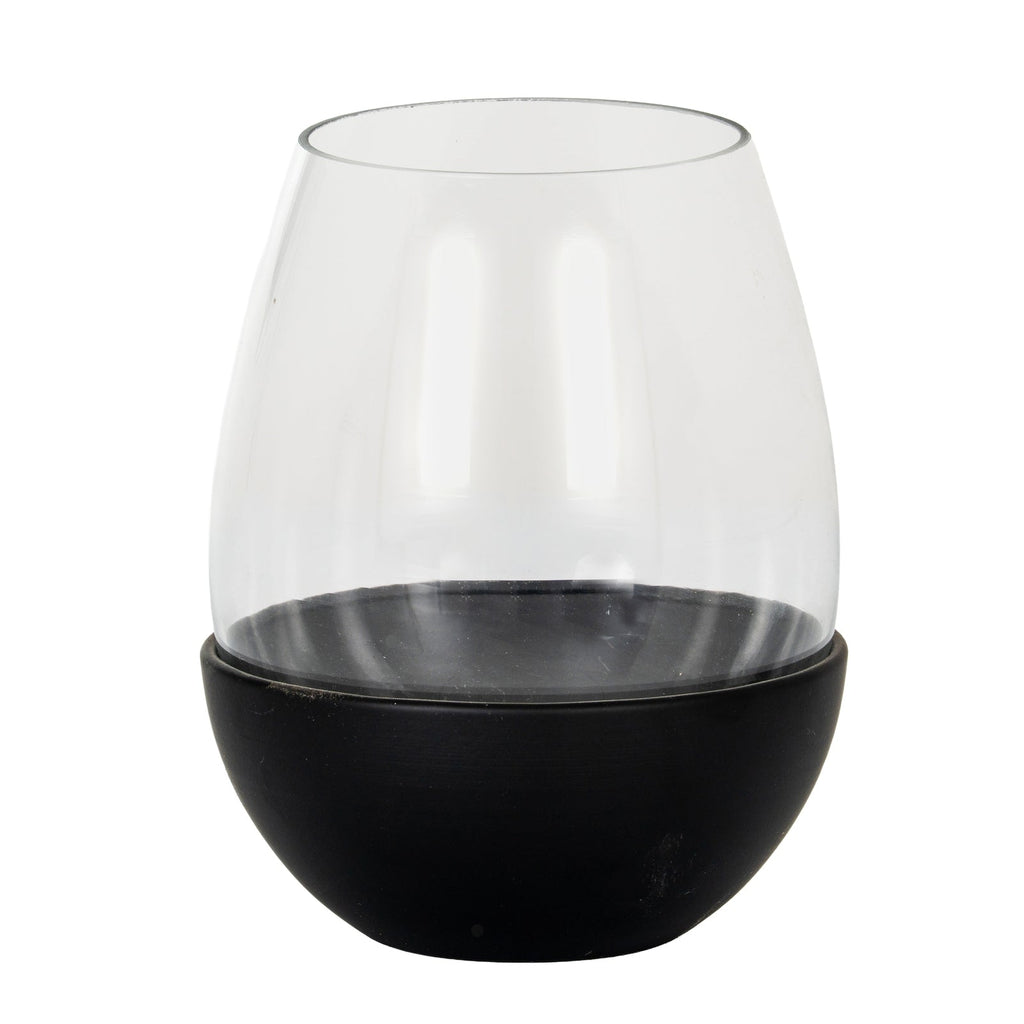 Neris Large Candle Holder With Glass Goblet