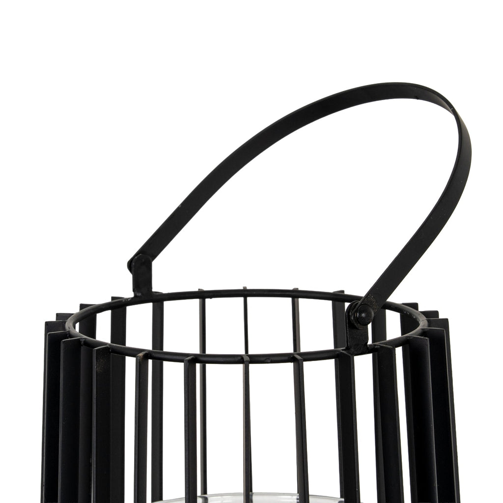 Lynk Medium Lantern With Handle And Glass Candle Holder