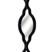 Black Quarterfoil Decorative Hanging Mirror