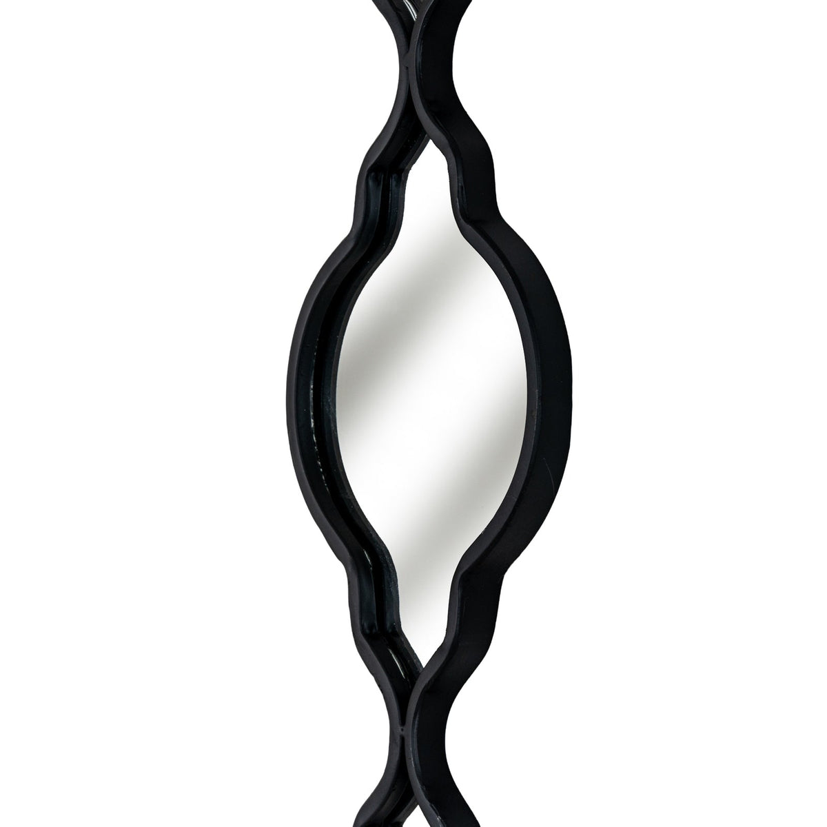 Black Quarterfoil Decorative Hanging Mirror