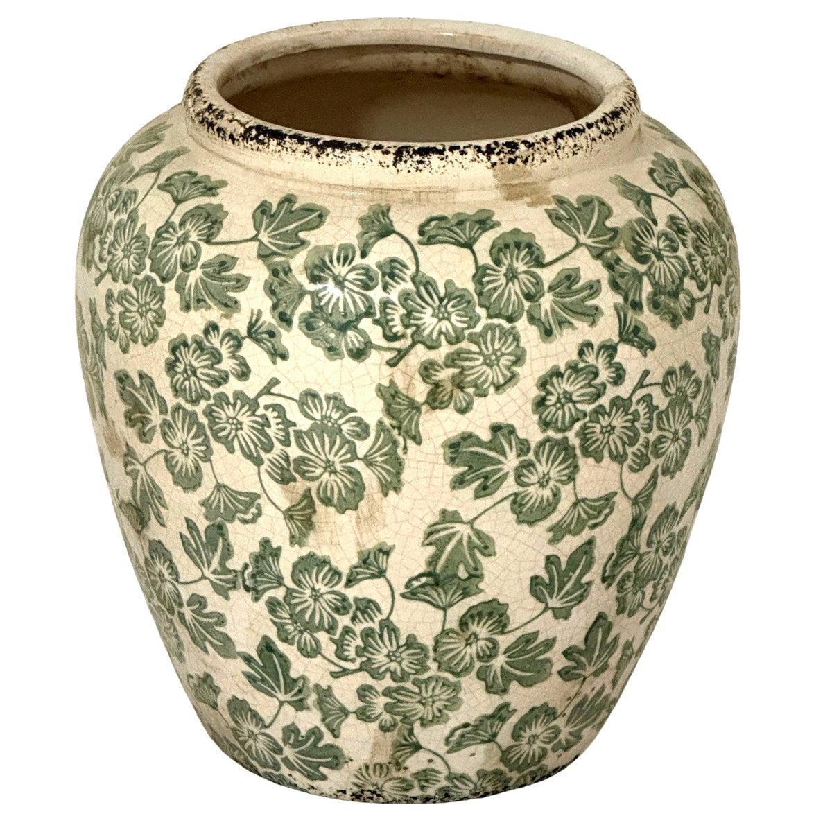 Large Green Clover Olpe Vase
