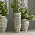 Large Green Clover Tall Olpe Vase