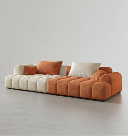 Arabella Module Sofa, Two Seater Sofa, Three Seater Sofa, Four Seater, Corduroy Fabric - grey corner sofa large