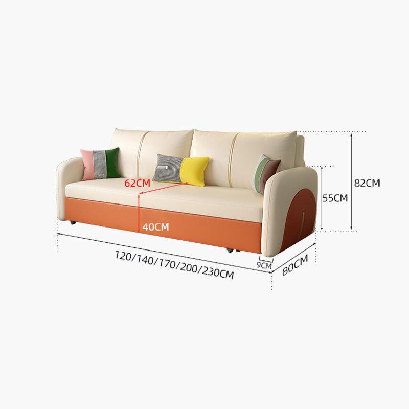 Sibyl Two Seater Sofa Bed with blue sofa bed