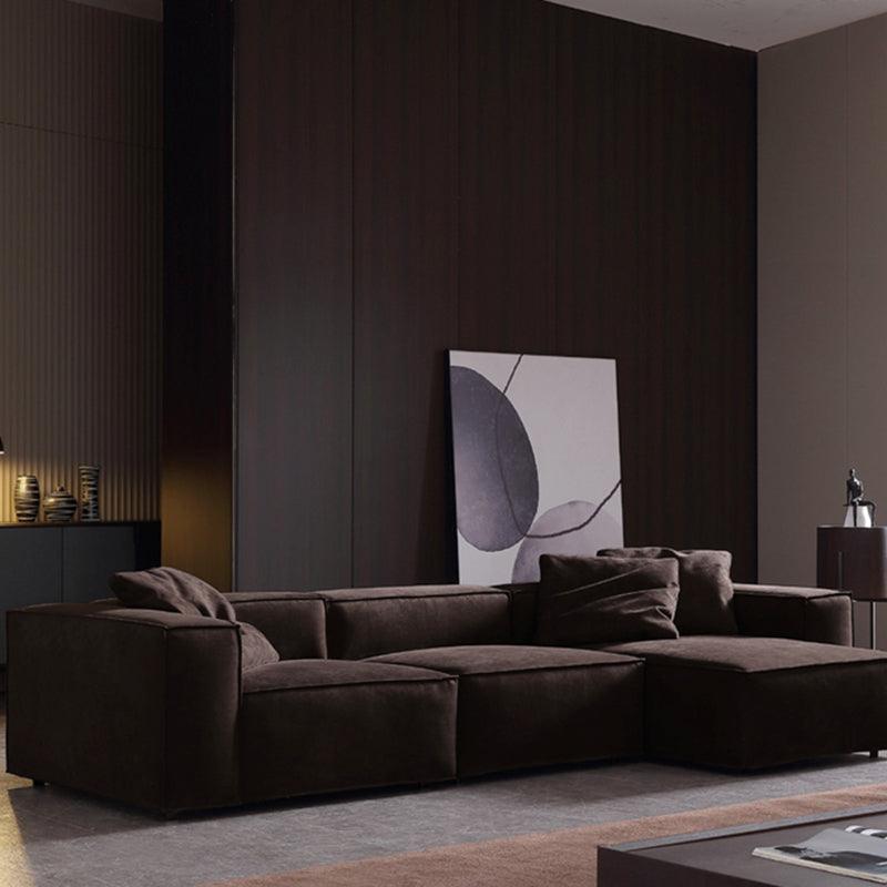 Hee Nordic Sofa, Two Seater, Three Seater Sofa, Corner Sofa, Suede with corner leather sofa cream