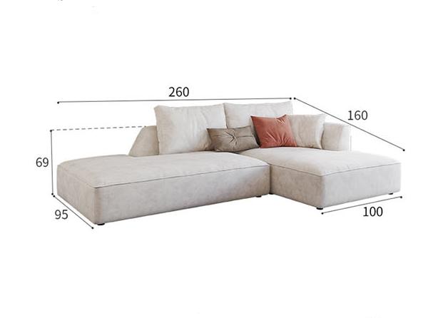Dexter Two Seater Corner Sofa, Leathaire with fabric corner recliner sofa