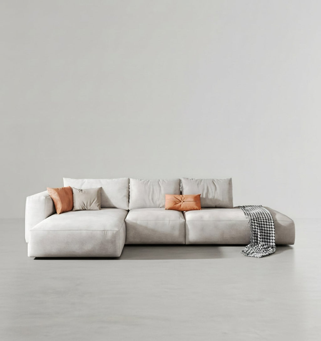 Samona Three Seater, Four Seater Corner Sofa, Leathaire, side view of corner leather sofas