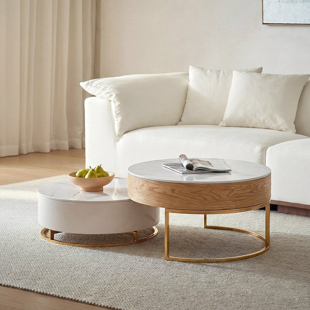 Amanda Living Room Set, Amanda Coffee Table and TV Stand, Light Oak-Weilai Concept
