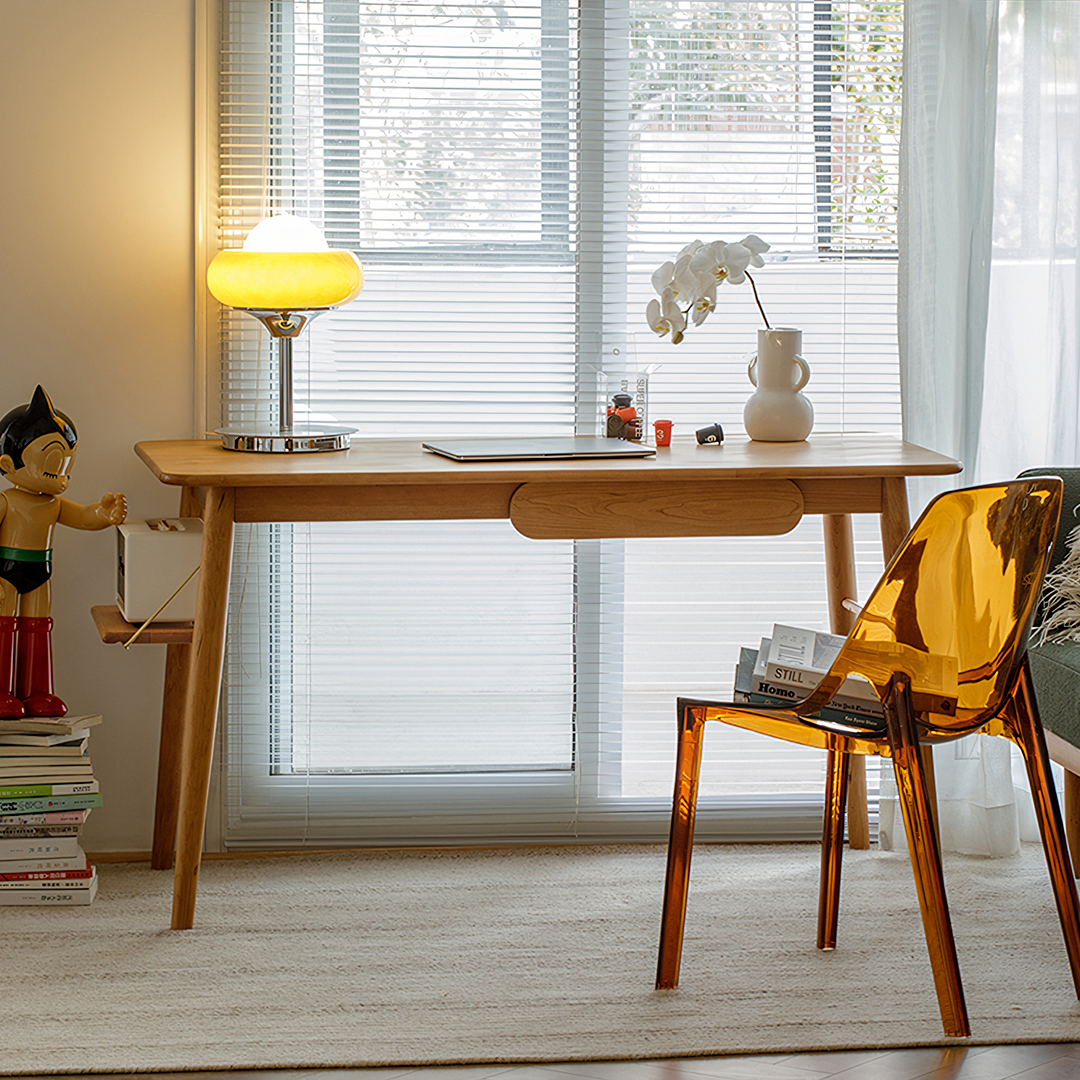 Oak Office Desk, Three Woods Available with office desk seat cushion