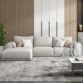 Frances Three Seater Corner, Four Seater Corner Sofa, Cotton Linen with corner sofa white