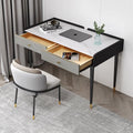 Detail view of Bodden Office Desk, Sintered Stone with huge office desk