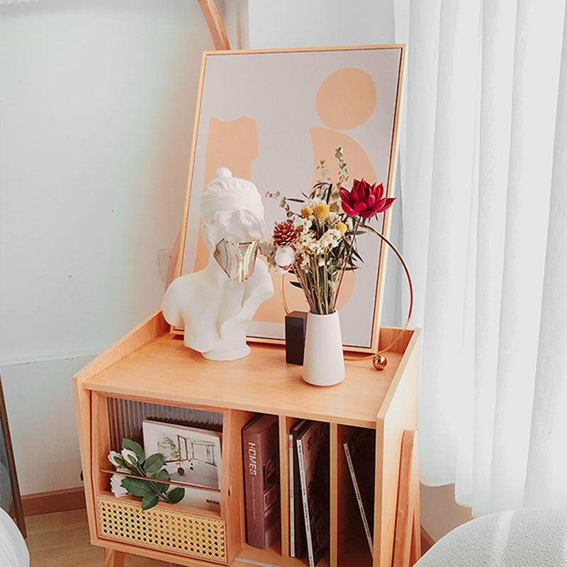 Calvin Side Table with Mini Book Storage with sideboard and drinks cabinet