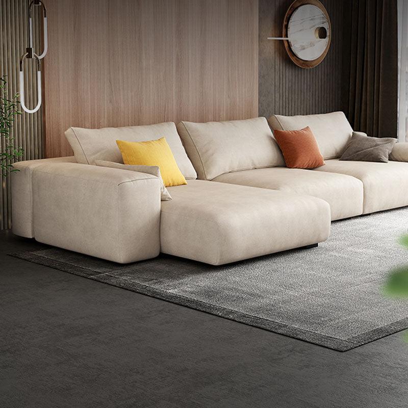 Calvin Two Seater Corner Sofa, Leathaire in a lifestyle setting with sage green corner sofa