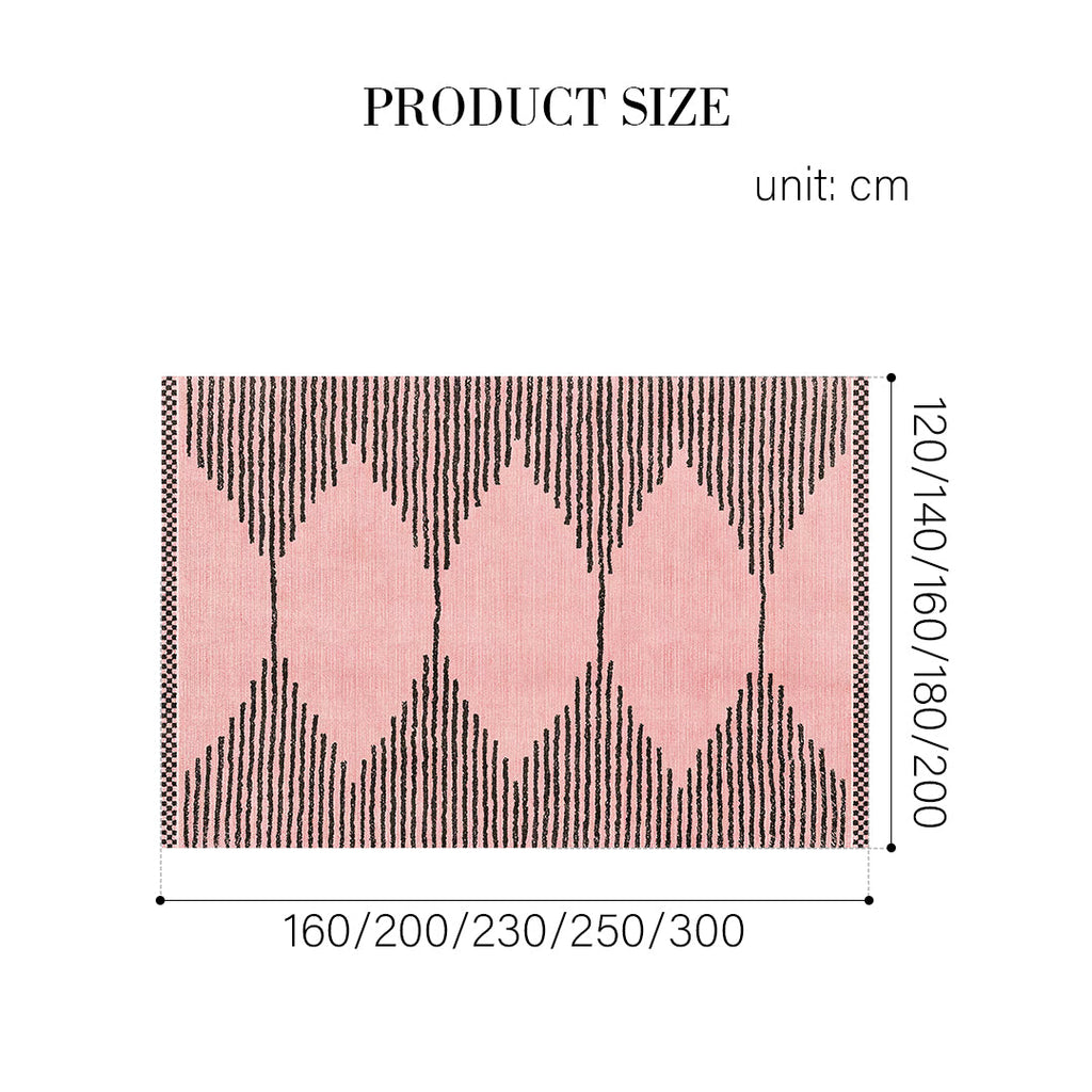 Arielle Pink Safari Rug, Various Style Available-Weilai Concept