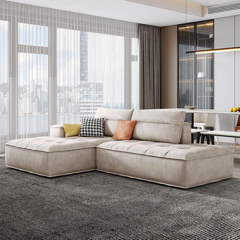 Lou Two Seater, Three Seater, Four Seater, Five Seater Sofa, Corner Sofa, Leathaire with chenille corner sofa