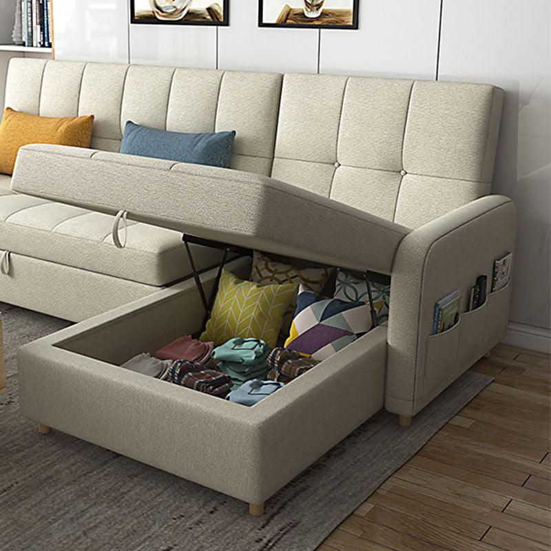 Three Seater Sofa Bed, L Shape Sofa Bed With Storage, Linen with next sofa beds
