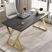Arbaz Office Desk, Sintered Stone in a lifestyle setting with small office desks