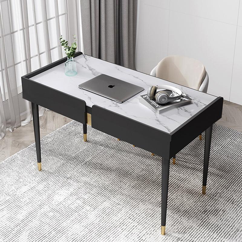 Bodden Office Desk, Sintered Stone in a lifestyle setting with l shape office desk