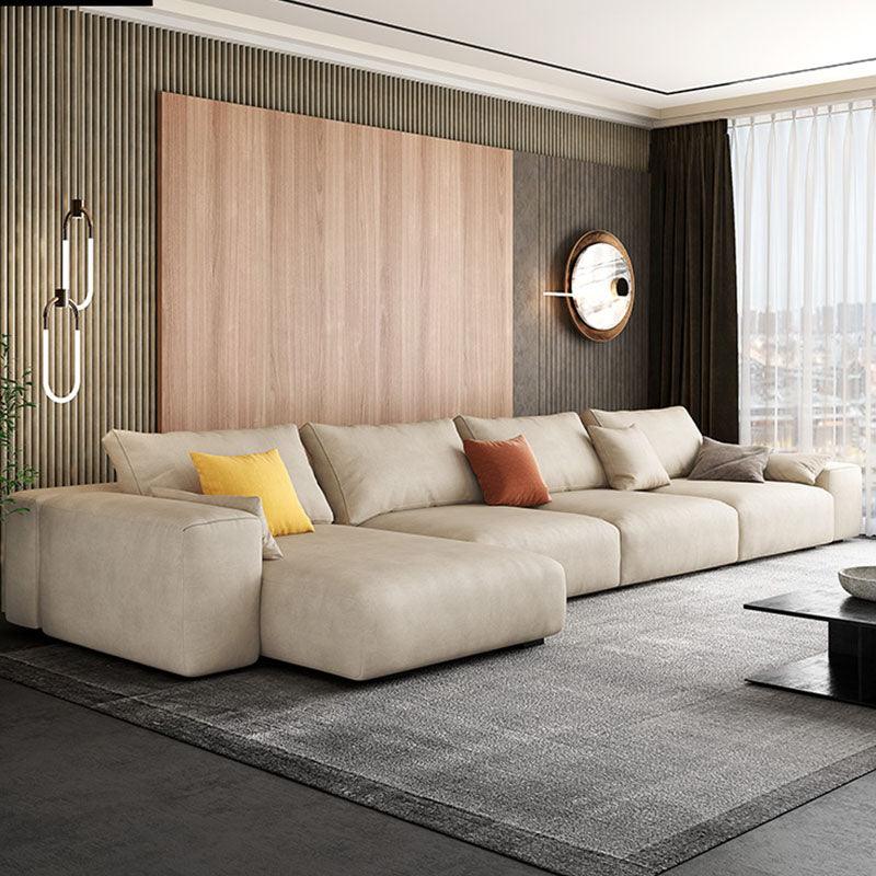 Calvin Two Seater, Three Seater, Four Seater Sofa, Leathaire in a lifestyle setting with left side corner sofa
