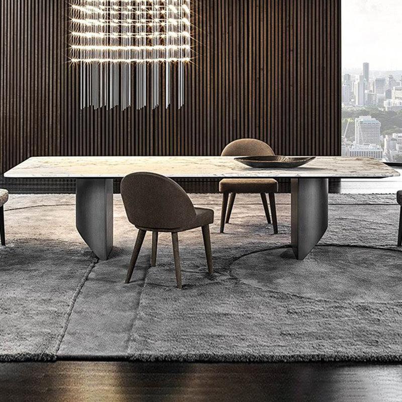 Boston Dining Table, Sintered Stone in a lifestyle setting with round large dining room table